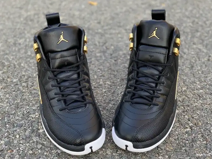 Rep TBK 12 AO6068-007 Retro Black 'Reptile' Metallic Gold-White Air Jordan 0620